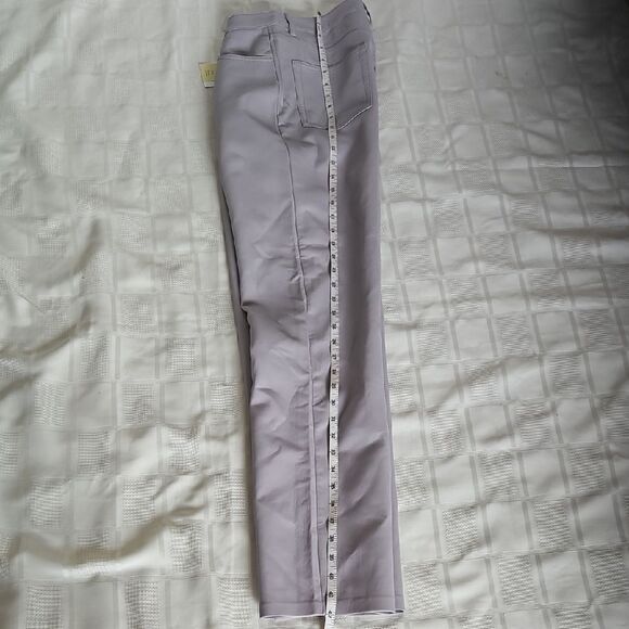 Wilfred Purple Straight Leg Faux Leather Pants - Picture 13 of 16